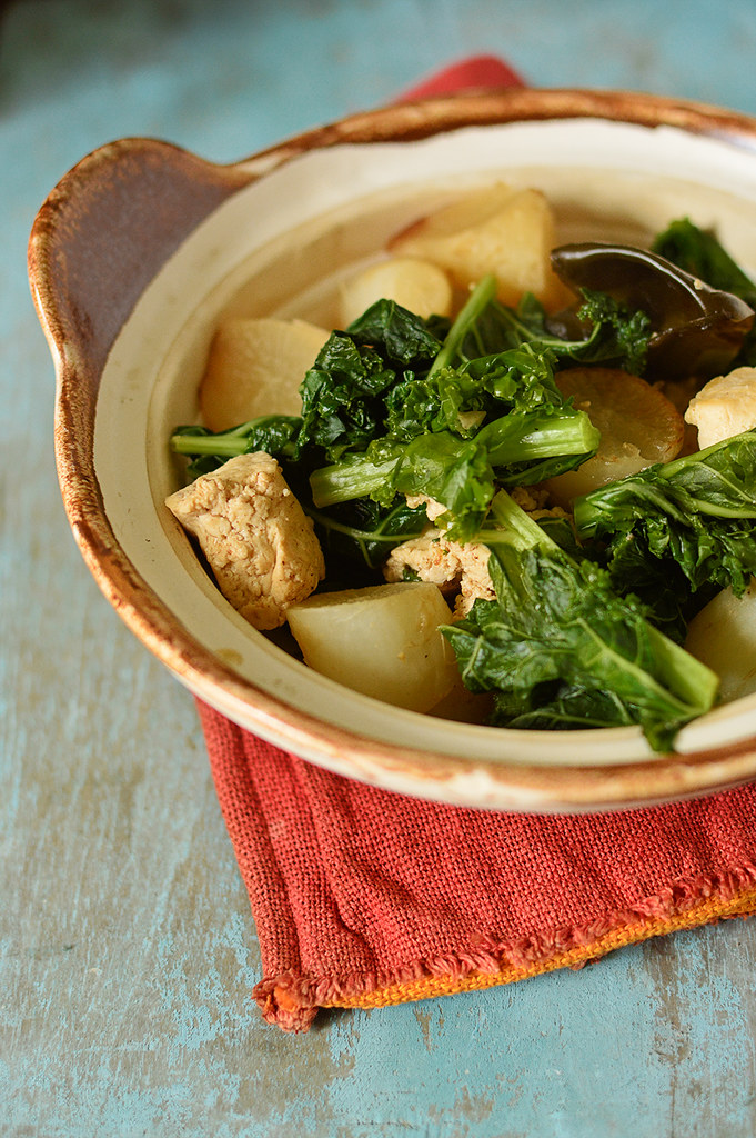 Stew Daikon w Tofu and Kale