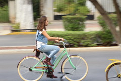 Sunday cycling - Paseo de Montejo, Merida, Mexico