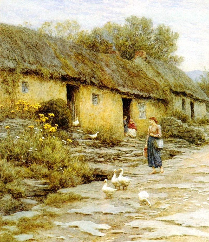 Irish Cottage by Helen Allingham
