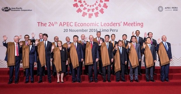 Leaders of the APEC member countries at the recent 24th APEC Economic Leader’s Meeting in Lima, Peru 