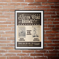 Create a Vintage Boxing Event Poster