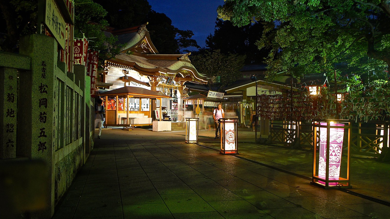 Enoshima Candle - Night time lantern light up in summer