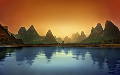 Guilin Karst and the Reflections of Li