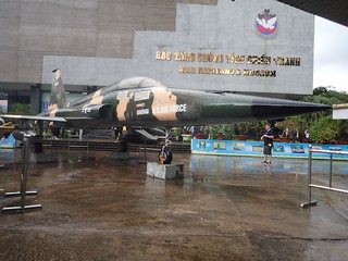Old fighter at War Museum. Saigon.