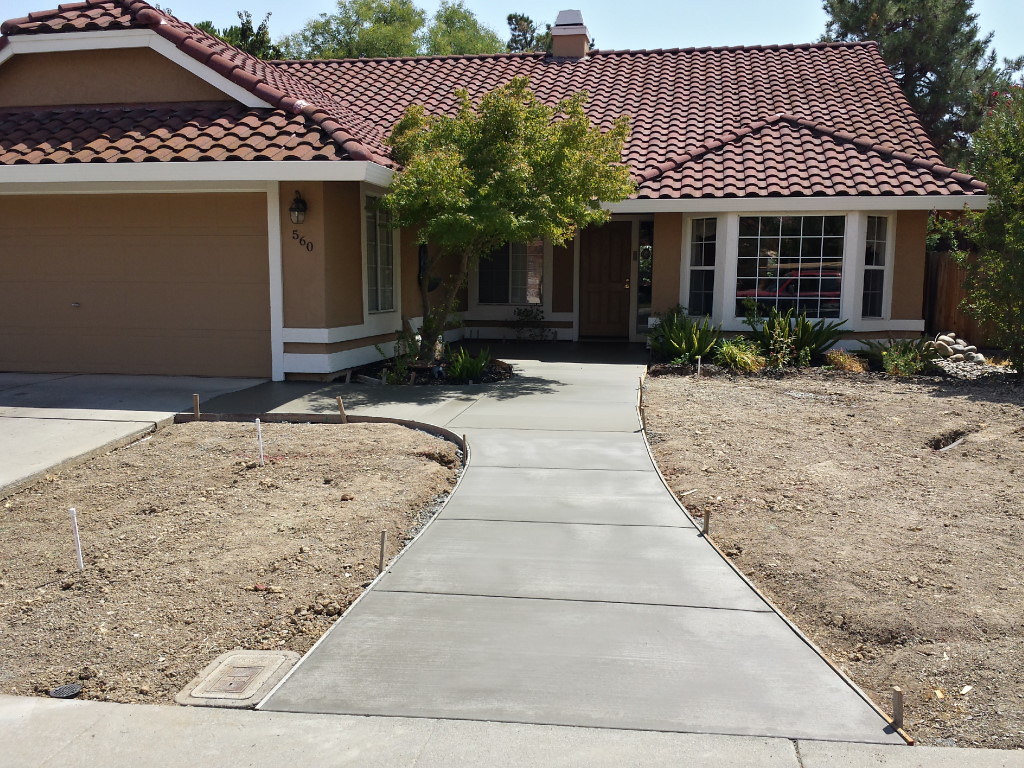 New Front Walkway And Entry Area In Vacaville