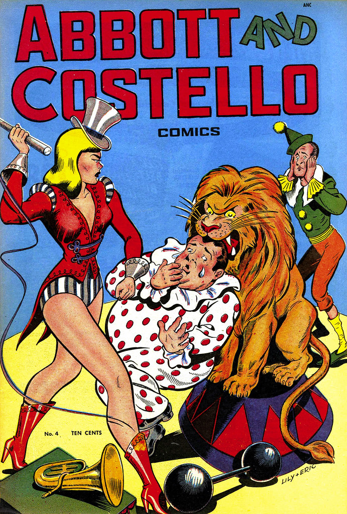 Abbott & Costello #4 (1948), cover by Lily Renee - my wife's strict mothering style