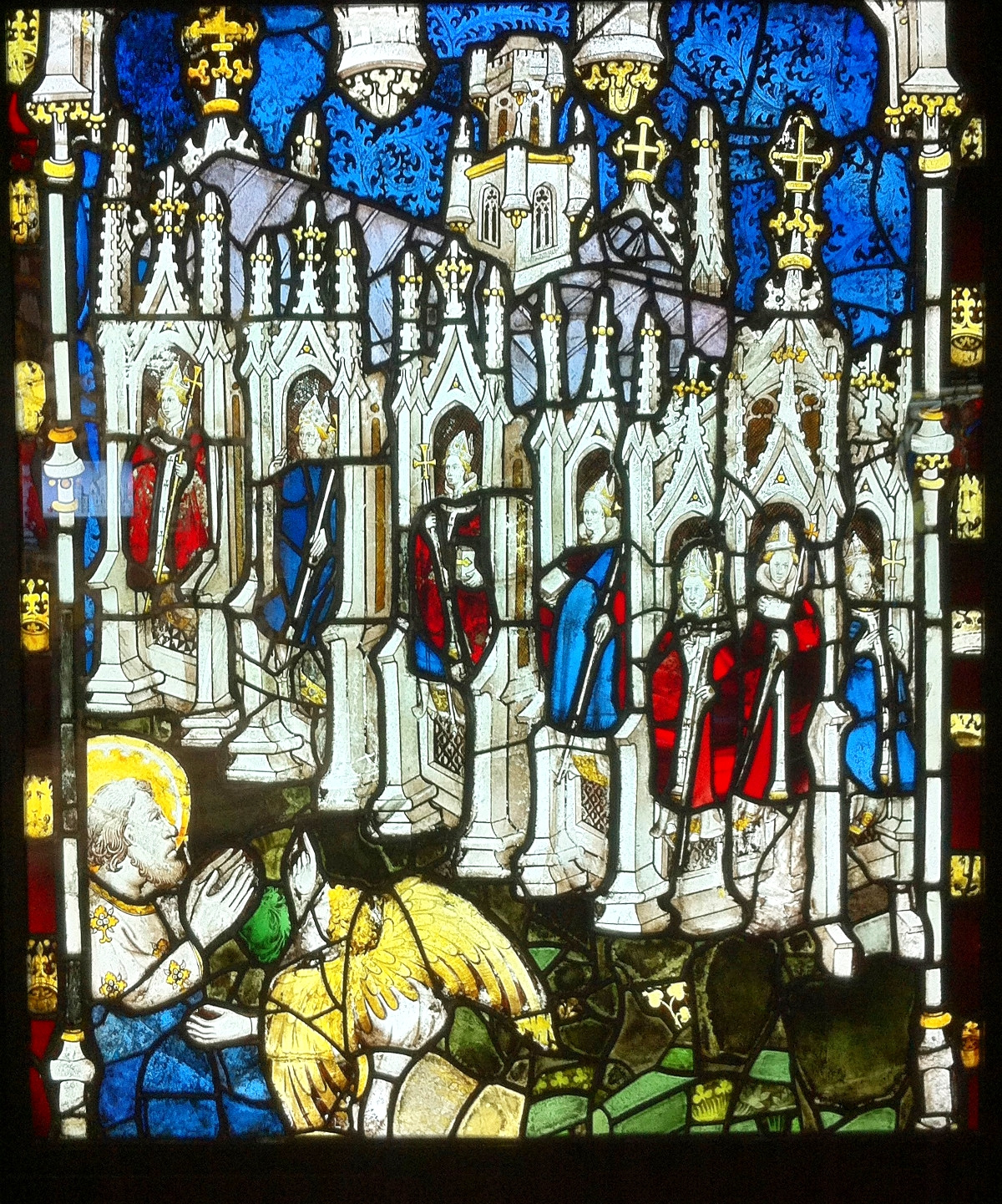 The Seven Churches of Asia in the East Window at York Minster. Credit Andrewrabbott