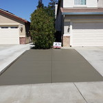 Broom Finish Concrete Driveway Extension In Vacaville