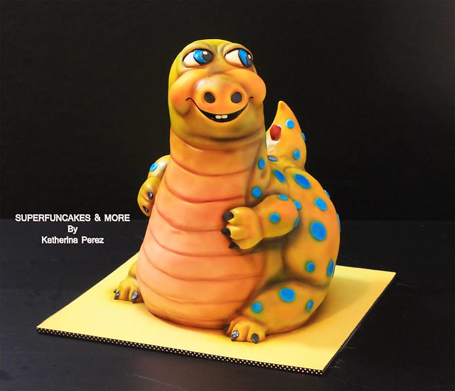 Baby Dino Cake by Katherina Perez of Super Fun Cakes & More