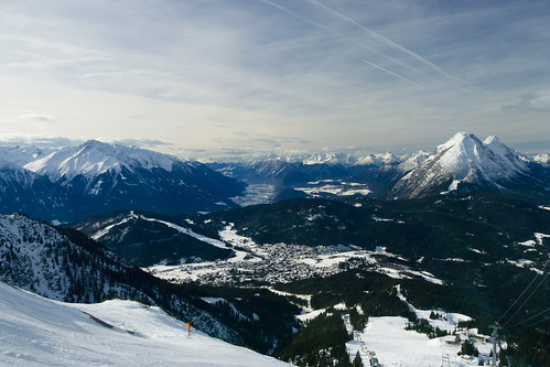 winter panorama snow mountains alps austria inn view valley seefeld inntal hohemunde seefelderjoch hocheder