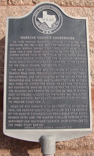 texas hopkinscounty sulphursprings jrielygordon courthouseextras easttexas northtexas texashistoricalmarkers tx northamerica unitedstates us