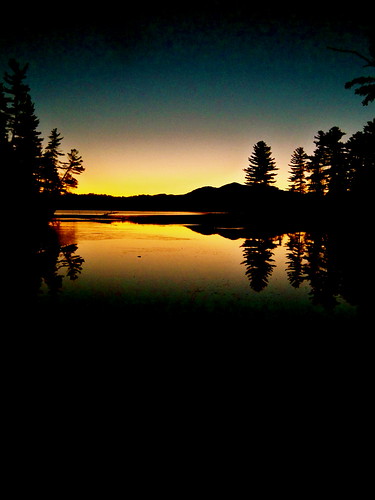sunset mountain lake st dark lower adirondack regis
