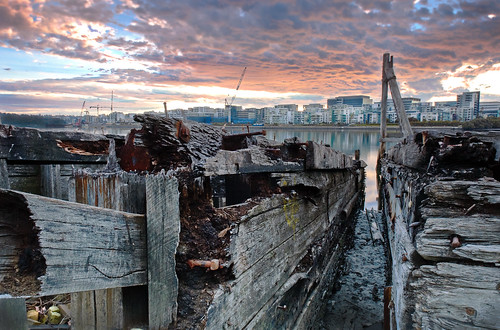 water sunrise nikond70 wharf derelict homebushbay