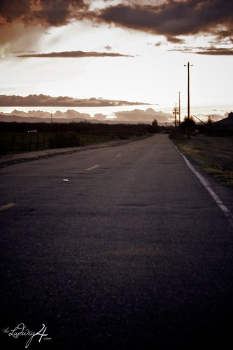 road sunset flickrexportdemo