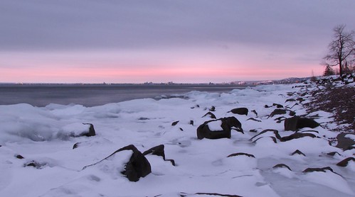 snow ice minnesota sunrise dawn brightonbeach duluth lakesuperior
