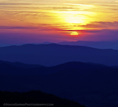 sunset sun mountain virginia hill northamerica shenandoahskyilnedrive