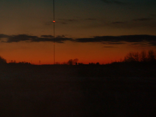sunset sky tower colors wisconsin clouds evening dusk wi radiotower communicationstower milladore milladorewi