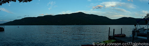 sunset shadow mountain lake evening dock kayak day georgelandscapesnew yorksabbath pointpanoramahuginspruce