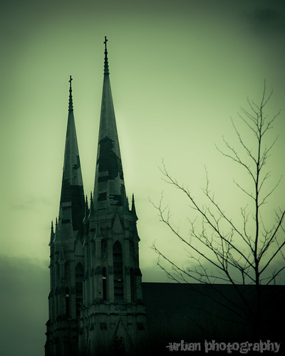 tree abandoned church pittsburgh cross pennsylvania spires towers crosses weathered