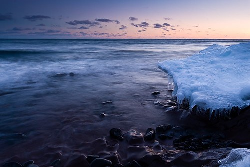 longexposure winter sunset usa ice waves shoreline mn lakesuperior lavaformations croftvilleroad collectedrocks