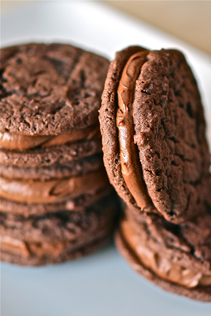 Chocolate Malt Sandwich Cookies