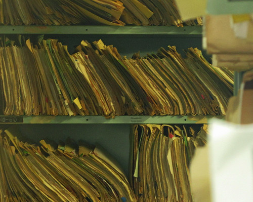 Paper files of medical records