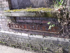 Lower Essex Street - road sign old and rusted