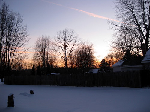 winter sunset sky