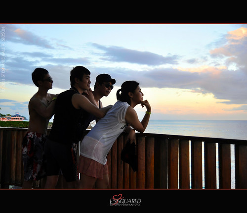 sunset beach silhouette nikon outdoor philippines group tourists shangrila cebu mactan d90 tamron1750 essquared stefsioson stephaniesioson