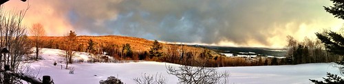 panorama snow clouds scenery lakes