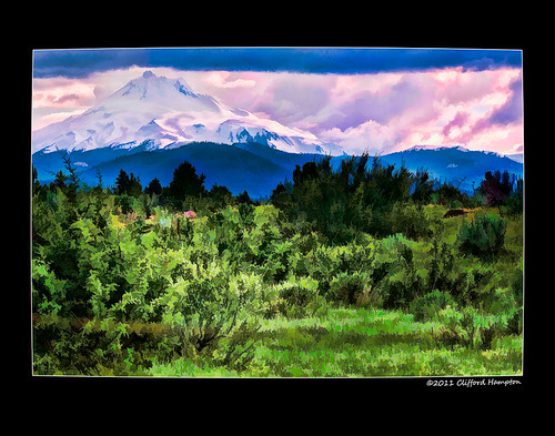 mountains oregon painting landscape mtjefferson hwy26 nikon70200mm28vr warmspringsoregon nikond3 cliffordhamptonphotographywoodlandwashington3606906604