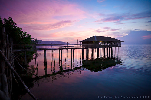 ocean sunset sea evening pier twilight philippines hut shore karaoke visayas larena siquijor visayanislands guiwanonspring barangayluyang