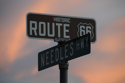 california road sunset usa route66 nikon mother 66 historic hwy route roadsign needles alignment d300 rt66 motherroad us66 nikond300 nationaltrailshwy