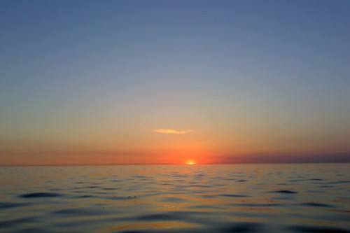 ocean sea water sunrise island long calm sound