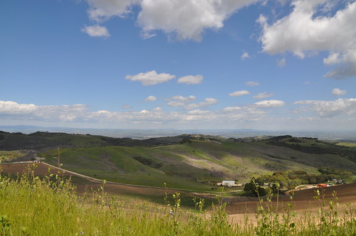 california blue sky cloud mountains clouds landscapes spring high view wide winery land cultivation pasorobles wineries daou
