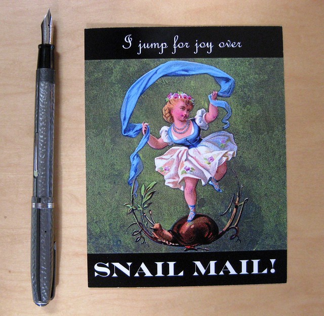 Jump for joy over snail mail postcard 2