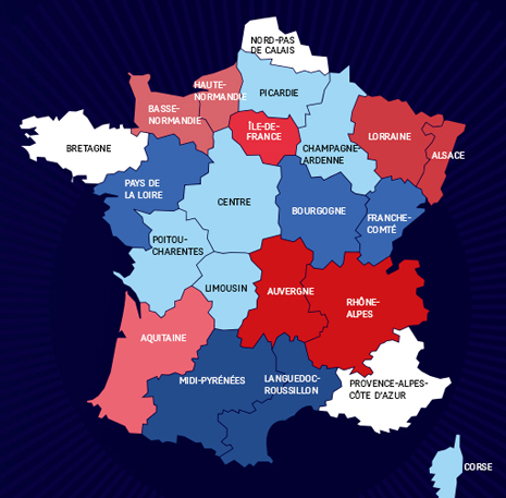 14f03 El nuevo mapa de las regiones de Hollande Carte Regions 1 Uti 465