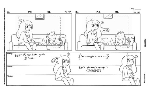 "Bee & PuppyCat" Storyboard Page by Fred Seibert