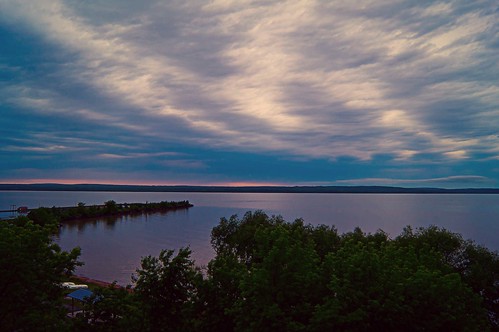 sunset sky lake water wisconsin bay dusk superior shore simply ashland lightroom chequamegon a55 picmonkey