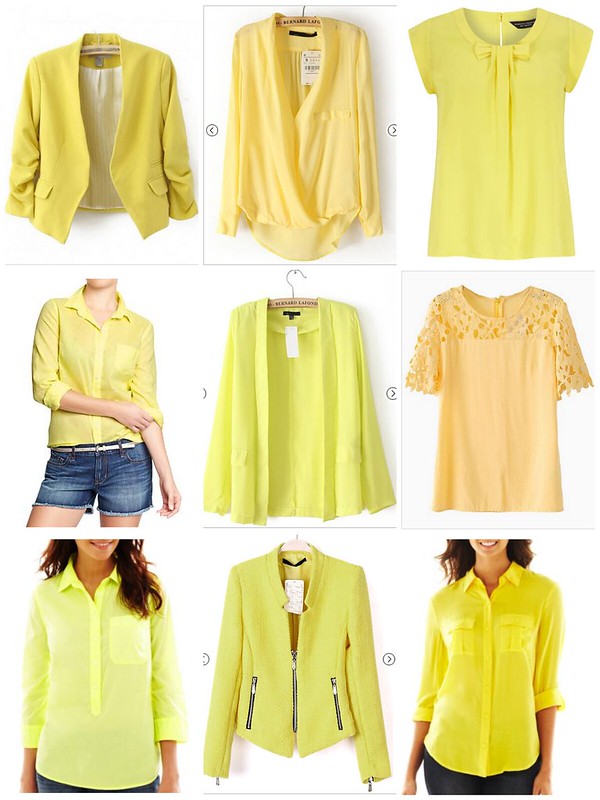 cute & little blog | yellow top collage
