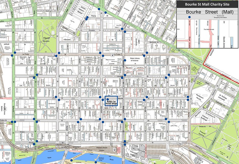 City of Melbourne: Chugger map
