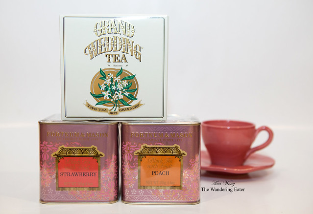 TWG Grand Wedding Tea (I bought from Harrod&#x27;s) and Fortnum & Mason Strawberry and Peach teas