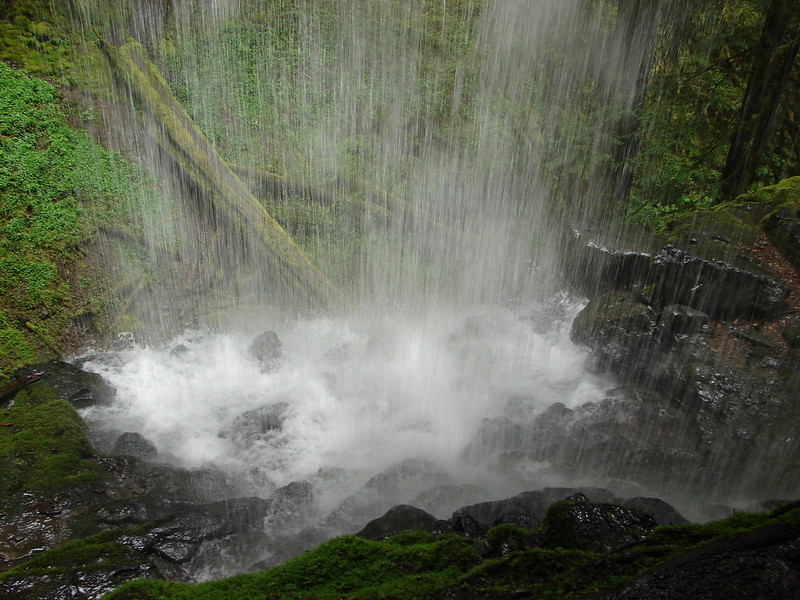 Behind Upper Trestle Creek Falls