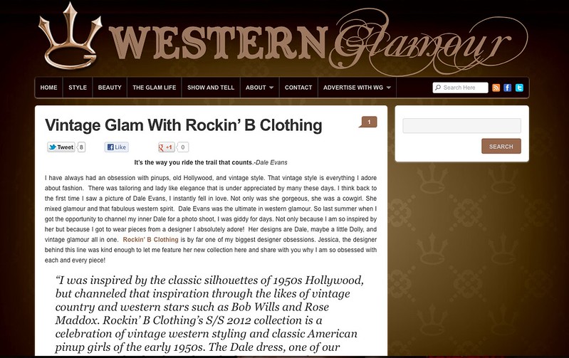 Western Glamour blog feature