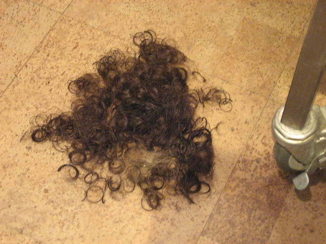 Hair on the floor