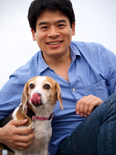 Guanfeng with dog