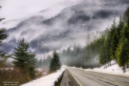 mountains fog montana roads hightway tamronlens sonydslr