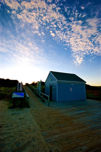 blue sky beach me clouds sunrise coast sand dunes maine shoreline east trail boardwalk ogunquit