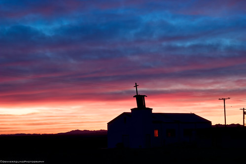 blue winter red orange haven church silhouette clouds sunrise canon 50mm route66 january violet roadtrip crucifix ghosttown misery telephonepoles amboy t2i canont2i