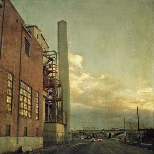 morning color cars clouds sunrise canon vintage square colorado industrial glow denver aged powerplant lincolnpark artlibres texturesquared t1i applessistersresources